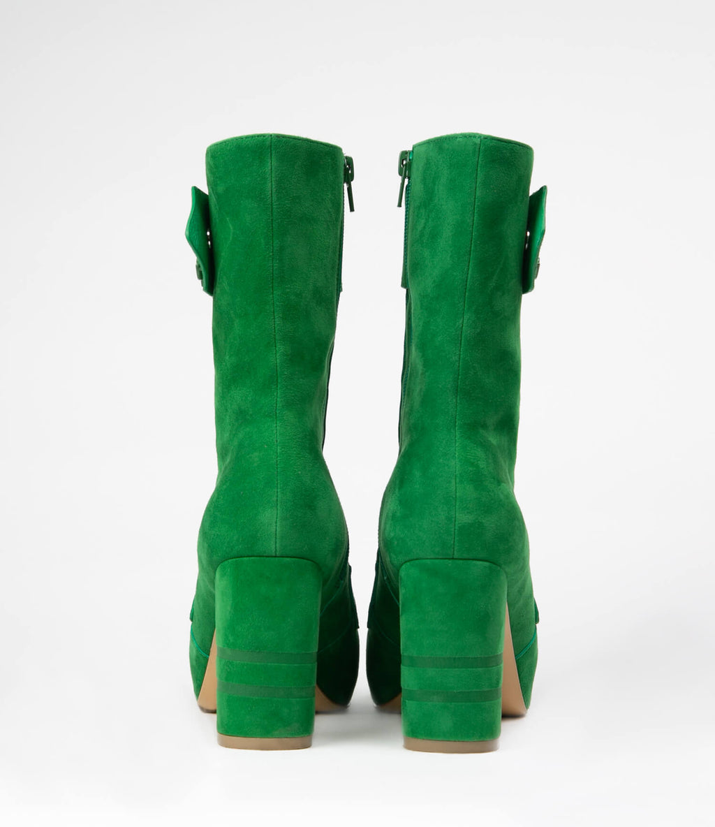 Michaela V Marta Green Suede Boots